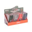 8410782199281-APLI Neon - Agrafeuse - 12 feuilles - métal - bleu gris, gris, orange, vert foncé, orang-P_405243362_2-1