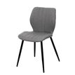 Meet Line - Silla - tela (100% poliéster) - gris, negro (paquete de 2)