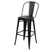 Meet Urban - Taburete de bar - acero galvanizado - negro (paquete de 2)