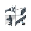 4002432134663-Leitz Ergo - Bras pour écran simple- 17"- 32"- faible encombrement - Métal - Gris fonc
