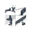 4002432134663-Leitz Ergo - Bras pour écran simple- 17"- 32"- faible encombrement - Métal - Gris fonc