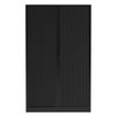 MT International - Aparador - 4 baldas - 2 Puertas - policloruro de vinilo (PVC) - negro, blanco