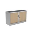 MT International - Aparador - 2 Puertas - policloruro de vinilo (PVC) - roble, aluminio