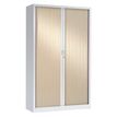 3219095800373-Armoire haute monobloc à rideaux GENERIC - 198 x 120 x 43 cm - corps blanc - rideaux acacia--0