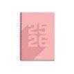 8422593268889-Miquelrius School Basic Plus - Agenda - 2025 - 2026 - semainier - reliure à spirale - 4° - 150 x 213 mm - rose - carton -P_405249199_1-0