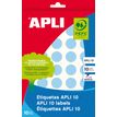 8410782027430-APLI kids - Adhésif décoratif - 320 pièces - cercle - 1,9 cm de diamètre - 8 feuilles - bleu pastel--0