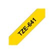 4977766686716-Brother TZe641 - Ruban d'étiquettes auto-adhésives - 1 rouleau (18 mm x 8 m) - fond jaune-Angle gauche-0