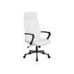 3760185027908-Fauteuil de bureau - BUFFALO - Accoudoirs fixes - Blanc-Angle gauche-0
