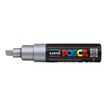 POSCA PC-8K - Marcador - plata - tinta pigmentada al agua - 8 mm - amplio