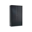 Pierre Henry GENERIC - Aparador - 4 baldas - 2 Puertas - acero, policloruro de vinilo (PVC) - negro