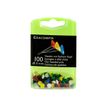 3364220145727-Exacompta - 100 Épingles tête plate - 5 mm - couleurs assorties-Avant-1