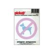 Pickup - Signo - animals forbidden - 100 x 100 mm - autoadhesivo - vinilo
