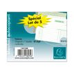 Exacompta - Cuaderno de facturas - 50 hojas - 105 x 135 mm - duplicado - sin copia de carbón (paquete de 5)