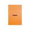 RHODIA N°19 A4+ - Bloc legal - grapado - 210 x 318 mm - 80 hojas / 160 páginas - papel blanco - cuadriculado - tapa dura - cubierta naranja - cartón (paquete de 5)