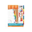 Oxford Strong-Line A4 - Separador - 12 piezas - con 1 tarjetas - con pestañas - blanco