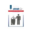 Pickup Home - Signo - trash - 90 x 90 mm - autoadhesivo - acrílico