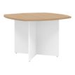 Gautier office YES! - Mesa - rectangular con lados redondeados - roble natural - blanco base