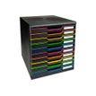 9002493423664-Exacompta Modulo - Module de classement 10 tiroirs - noir/arlequin-Angle gauche-1
