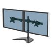 0043859728008-Fellowes Professional Series Free-standing Dual Horizontal Monitor Arm - Pied - pour 2 moniteurs - plastique, aluminium, acier - noir - Taille d'-P_604649_1-0