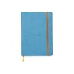 RHODIA Rhodiarama - Cuaderno - A5 - 80 hojas / 160 páginas - papel marfil - reglado - blue turquoise cover - cuero sintético