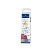 4005401673040-Faber-Castell PITT Artist Pen - Feutre - permanent - pour papier sombre - or métallisé, bleu métallique, argent métallique, rouge rubis métallique - encre in-P_612633_1-0