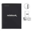 8422593460450-Notebook Emotions, couverture rigide, A4, quadrillage 5x5 mm, 80 feuilles de 1 couleur, Miquelrius, Noi--1