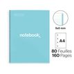 8422593460474-Notebook Emotions, couverture rigide, A4, quadrillage 5x5 mm, 80 feuilles de 1 couleur, Miquelrius, Ble--1