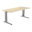 8427951990495-Rocada METAL - Table - rectangulaire - hêtre - gris, RAL 9006 base-P_621806_1-0