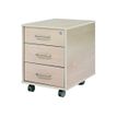 8427951999375-rocada STORE - Socle - mobile - 3 tiroirs - mélamine - gris, aluminium-P_622170_1-0