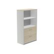 8427951996459-rocada STORE - Bibliothèque - 2 tiroirs - mélamine - hêtre, aluminium-P_622443_1-0