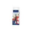 4005402671960-Faber-Castell PITT artist - Ensemble de stylo-brosse et crayon fin - bande dessinée - permanent - rouge écarlate, vert phtalo clair, indigo foncé, rouge-beige, bleu indanthrène, rose carmin --P_646912_1-0