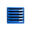 9002493421776-Exacompta BigBox Plus - Module de classement 5 tiroirs - bleu glacé-Avant-1