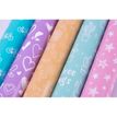 8410782186304-APLI kids Nordik Fun - Emballage cadeau - 70 cm x 2 m - 60 g/m² - turquoise bike, lilac hearts, aquamarine green, mustard flowers, pink sta-P_667315_1-0