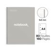 8422593466261-Notebook Emotions, couverture rigide, A4, quadrillage 5x5 mm,  80 feuilles de 1 couleur, Miquelrius, Gr--1