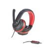 8435430605839-NGS VOX 700 - Casque filaire avec micro - connexion USB - noir et rouge-Angle gauche-3