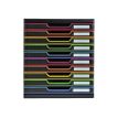 Exacompta Ecoblack MODULO A4+ - Armario de cajones - 10 cajones - negro, arlequín