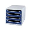 Exacompta BIG-BOX Classic - Armario de cajones - 4 cajones - para A4 Plus