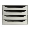 Exacompta Classic ECOBOX - Armario de cajones - 4 cajones - gris