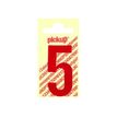 PICKUP LETTERING MONO Nobel - Etiqueta autoadhesiva - preimpreso: 5 - rojo satinado
