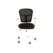 3760185025065-Fauteuil de bureau - PHOENIX - Accoudoirs fixes blancs - Blanc-Avant-1