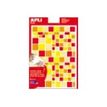 8410782135265-Apli - 6 feuilles gommettes carrées - orange/rouge-Avant-0