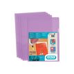 Oxford m-star - Carpeta en forma de L - para A4 - capacidad: 25 hojas - morado translúcido (paquete de 10)