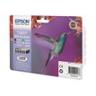 Epson T0807 Multipack - Paquete de 6 - 44.4 ml - negro, amarillo, cián, magenta, magenta claro, cián claro - original - blíster - cartucho de tinta - para Stylus Photo P50, PX650, PX660, PX700, PX710, PX720, PX730, PX800, PX810, PX820, PX830