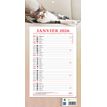 CBG 409 Animaux - Month block calendar - 2020 - un mes vista - 12 hojas - 190 x 360 mm - fecha