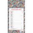 CBG 409 Végétal - Month block calendar - 2020 - un mes vista - 12 hojas - 190 x 360 mm - fecha