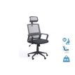 OfficePro LIBERTY 02 - Silla - reposabrazos - inclinación - giratorio - tejido, malla - gris, negro