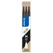 Pilot FriXion Ball Slim - Relleno - negro - 0.7 mm - fino (paquete de 3) - para FriXion Ball