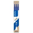 Pilot - Relleno - no permanente - azul - tinta de gel termosensible - 0.7 mm - medio (paquete de 3) - para FriXion Ball