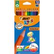 BIC KiDS ecolutions EVOLUTION - Lápiz de color - colores vivos surtidos (paquete de 12)