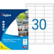 APLI-Agipa Etiquettes - Adhesivo extraíble - blanco - 19 x 38 mm 300 etiqueta(s) (10 hoja(s) x 30) etiquetas
